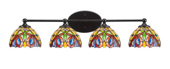 Toltec Lighting - 5914-MB-9445 - Four Light Bath Bar - Capri - Matte Black