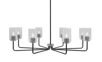 Toltec Lighting - 6208-MBGP-3002 - Eight Light Chandelier - Sandia - Matte Black & Graphite
