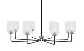 Toltec Lighting - 6208-MBGP-4250 - Eight Light Chandelier - Sandia - Matte Black & Graphite
