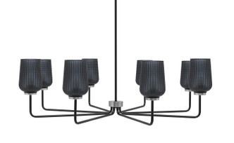 Toltec Lighting - 6208-MBGP-4252 - Eight Light Chandelier - Sandia - Matte Black & Graphite