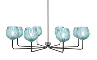 Toltec Lighting - 6208-MBGP-4605 - Eight Light Chandelier - Sandia - Matte Black & Graphite