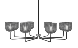 Toltec Lighting - 6208-MBGP-4612 - Eight Light Chandelier - Sandia - Matte Black & Graphite