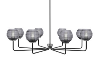Toltec Lighting - 6208-MBGP-5112 - Eight Light Chandelier - Sandia - Matte Black & Graphite