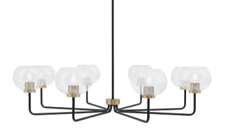 Toltec Lighting - 6208-MBNAB-202 - Eight Light Chandelier - Sandia - Matte Black & New Age Brass