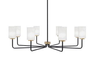 Toltec Lighting - 6208-MBNAB-3001 - Eight Light Chandelier - Sandia - Matte Black & New Age Brass