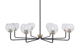 Toltec Lighting - 6208-MBNAB-4102 - Eight Light Chandelier - Sandia - Matte Black & New Age Brass