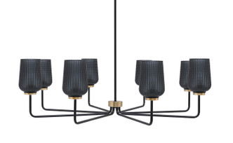 Toltec Lighting - 6208-MBNAB-4252 - Eight Light Chandelier - Sandia - Matte Black & New Age Brass