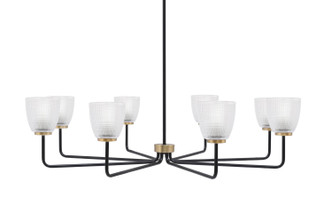 Toltec Lighting - 6208-MBNAB-500 - Eight Light Chandelier - Sandia - Matte Black & New Age Brass
