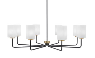 Toltec Lighting - 6208-MBNAB-541 - Eight Light Chandelier - Sandia - Matte Black & New Age Brass