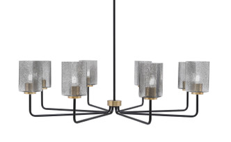 Toltec Lighting - 6208-MBNAB-542 - Eight Light Chandelier - Sandia - Matte Black & New Age Brass