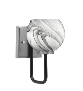Toltec Lighting - 6221-MBGP-4109 - One Light Wall Sconce - Sandia - Matte Black & Graphite