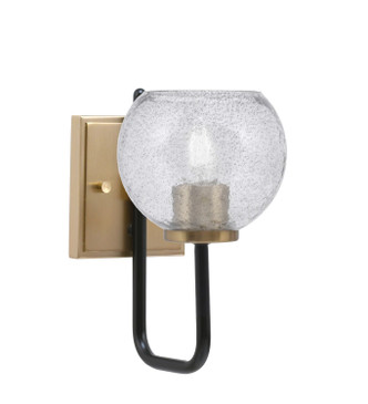 Toltec Lighting - 6221-MBNAB-4102 - One Light Wall Sconce - Sandia - Matte Black & New Age Brass