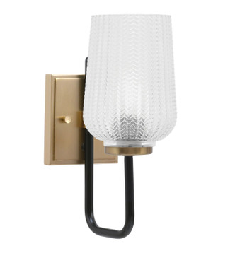 Toltec Lighting - 6221-MBNAB-4250 - One Light Wall Sconce - Sandia - Matte Black & New Age Brass