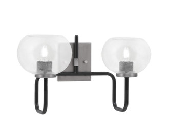Toltec Lighting - 6222-MBGP-202 - Two Light Bath Bar - Sandia - Matte Black & Graphite