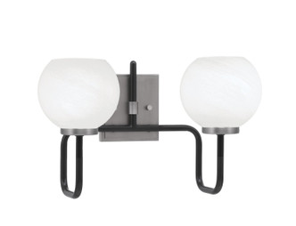 Toltec Lighting - 6222-MBGP-4101 - Two Light Bath Bar - Sandia - Matte Black & Graphite