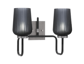 Toltec Lighting - 6222-MBGP-4252 - Two Light Bath Bar - Sandia - Matte Black & Graphite