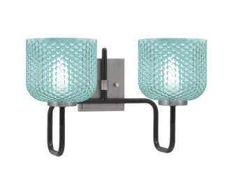 Toltec Lighting - 6222-MBGP-4615 - Two Light Bath Bar - Sandia - Matte Black & Graphite