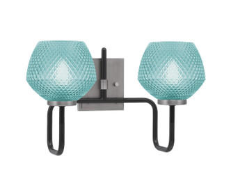 Toltec Lighting - 6222-MBGP-4625 - Two Light Bath Bar - Sandia - Matte Black & Graphite