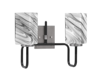 Toltec Lighting - 6222-MBGP-549 - Two Light Bath Bar - Sandia - Matte Black & Graphite