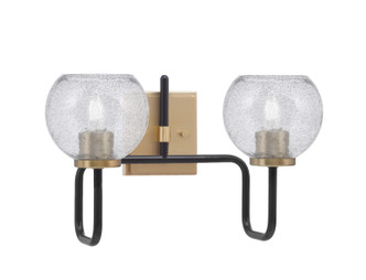 Toltec Lighting - 6222-MBNAB-4102 - Two Light Bath Bar - Sandia - Matte Black & New Age Brass