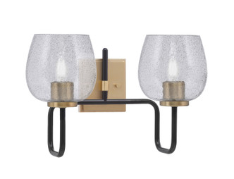 Toltec Lighting - 6222-MBNAB-4812 - Two Light Bath Bar - Sandia - Matte Black & New Age Brass