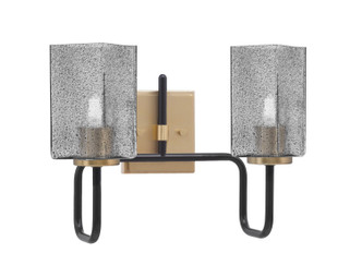 Toltec Lighting - 6222-MBNAB-542 - Two Light Bath Bar - Sandia - Matte Black & New Age Brass