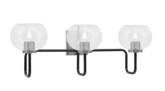 Toltec Lighting - 6223-MBGP-202 - Three Light Bath Bar - Sandia - Matte Black & Graphite