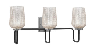 Toltec Lighting - 6223-MBGP-4253 - Three Light Bath Bar - Sandia - Matte Black & Graphite