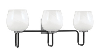 Toltec Lighting - 6223-MBGP-4811 - Three Light Bath Bar - Sandia - Matte Black & Graphite