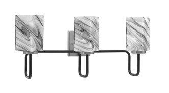 Toltec Lighting - 6223-MBGP-549 - Three Light Bath Bar - Sandia - Matte Black & Graphite