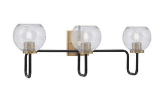 Toltec Lighting - 6223-MBNAB-4102 - Three Light Bath Bar - Sandia - Matte Black & New Age Brass