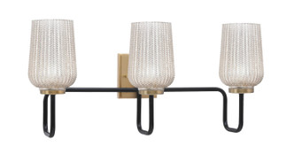 Toltec Lighting - 6223-MBNAB-4253 - Three Light Bath Bar - Sandia - Matte Black & New Age Brass