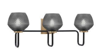 Toltec Lighting - 6223-MBNAB-4622 - Three Light Bath Bar - Sandia - Matte Black & New Age Brass