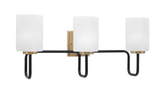 Toltec Lighting - 6223-MBNAB-541 - Three Light Bath Bar - Sandia - Matte Black & New Age Brass