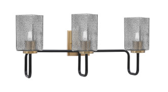 Toltec Lighting - 6223-MBNAB-542 - Three Light Bath Bar - Sandia - Matte Black & New Age Brass