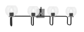 Toltec Lighting - 6224-MBGP-4100 - Four Light Bath Bar - Sandia - Matte Black & Graphite