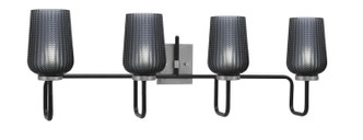 Toltec Lighting - 6224-MBGP-4252 - Four Light Bath Bar - Sandia - Matte Black & Graphite