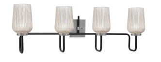 Toltec Lighting - 6224-MBGP-4253 - Four Light Bath Bar - Sandia - Matte Black & Graphite
