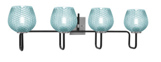 Toltec Lighting - 6224-MBGP-4605 - Four Light Bath Bar - Sandia - Matte Black & Graphite