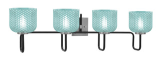 Toltec Lighting - 6224-MBGP-4615 - Four Light Bath Bar - Sandia - Matte Black & Graphite