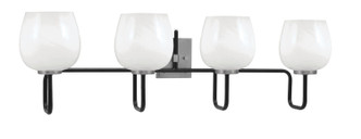 Toltec Lighting - 6224-MBGP-4811 - Four Light Bath Bar - Sandia - Matte Black & Graphite