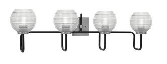Toltec Lighting - 6224-MBGP-5110 - Four Light Bath Bar - Sandia - Matte Black & Graphite