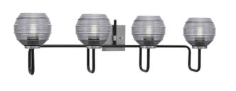 Toltec Lighting - 6224-MBGP-5112 - Four Light Bath Bar - Sandia - Matte Black & Graphite