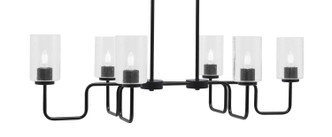 Toltec Lighting - 6236-MB-300 - Six Light Bar - Sandia - Matte Black