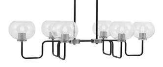 Toltec Lighting - 6236-MBGP-202 - Six Light Bar - Sandia - Matte Black & Graphite