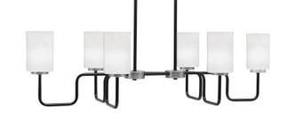 Toltec Lighting - 6236-MBGP-3001 - Six Light Bar - Sandia - Matte Black & Graphite