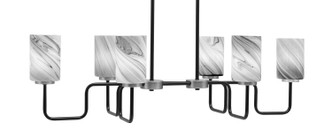 Toltec Lighting - 6236-MBGP-3009 - Six Light Bar - Sandia - Matte Black & Graphite