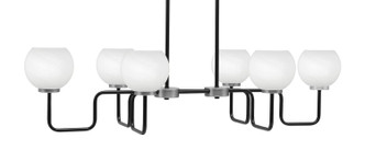Toltec Lighting - 6236-MBGP-4101 - Six Light Bar - Sandia - Matte Black & Graphite