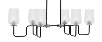 Toltec Lighting - 6236-MBGP-4250 - Six Light Bar - Sandia - Matte Black & Graphite