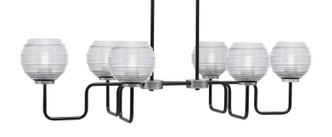Toltec Lighting - 6236-MBGP-5110 - Six Light Bar - Sandia - Matte Black & Graphite